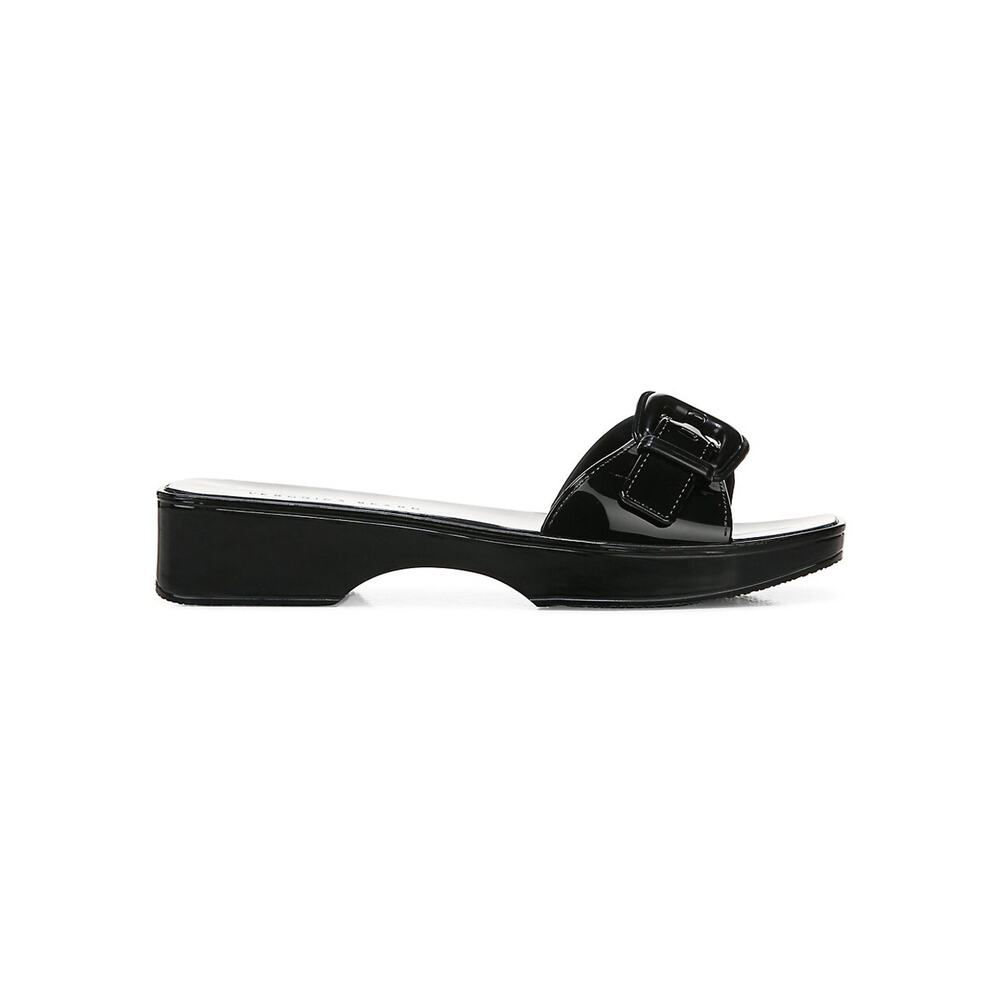 Veronica Beard Glossy Black Davina Jelly Sandals Size 7 m